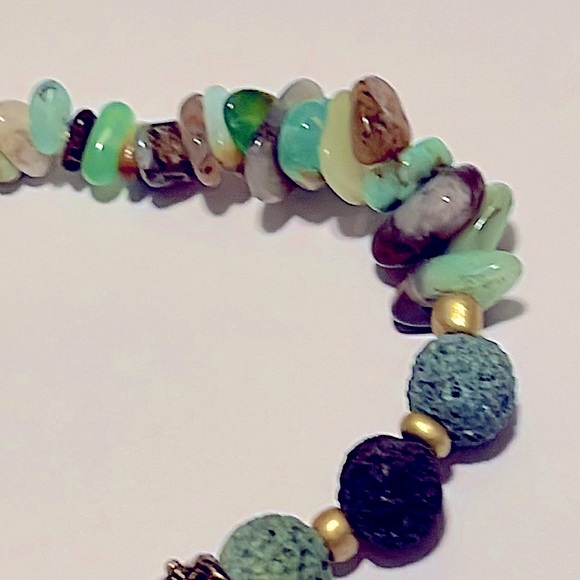 ➡️BOGO⬅️ Peruvian Green Opal, Lava Stone, Amulet & Star Bracelet ✨HOST PICK!✨ - Picture 6 of 10